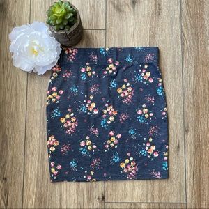 PacSun Nollie Charcoal Floral Mini Skirt XS